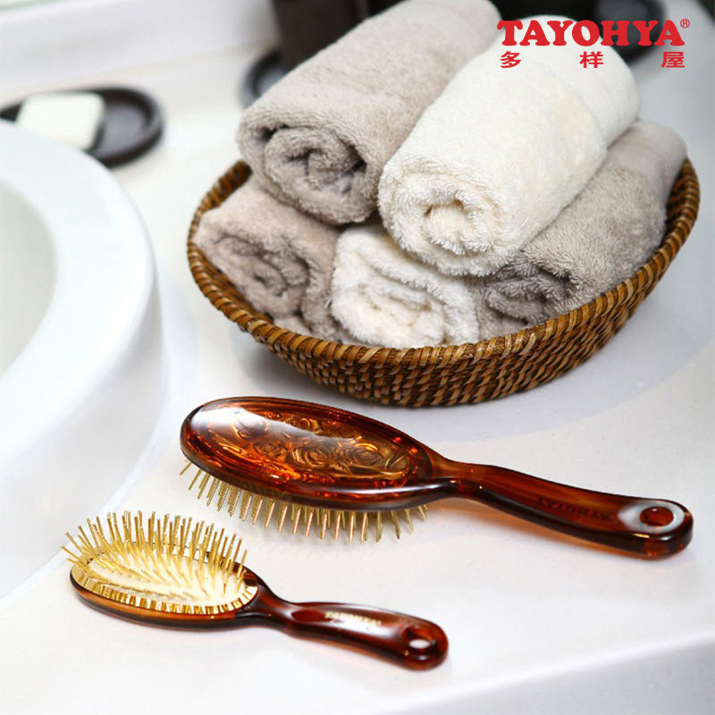 Diverse House Boutique Home Romantic Rose K Gold Plated Comb Men And Women Travel Air Bag Massage Comb Air Cushion Comb