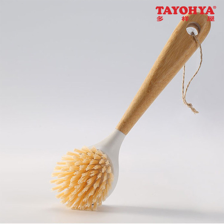 Diverse rooftop bamboo fiber sponge long handle cleaning and brushing cup for easy use of glass bowl chopstick oil smoke machine