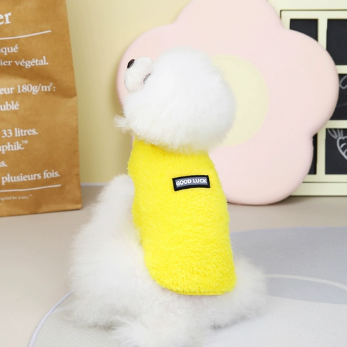 Собачья одежда осень и зима Новая хорошая счастливая флисовая одежда плюшевая печенье маленькие собаки домашние животные зимние флисовая одежда