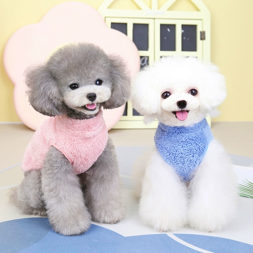 Собачья одежда осень и зима Новая хорошая счастливая флисовая одежда плюшевая печенье маленькие собаки домашние животные зимние флисовая одежда