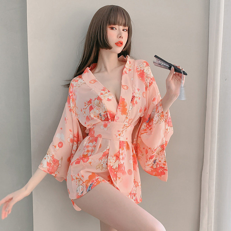 Sexy eroy lingerie small chest free of teasing kimono and pyjamas transparent fire and hot passion Passion Uniform Suit Women Short Nepotism