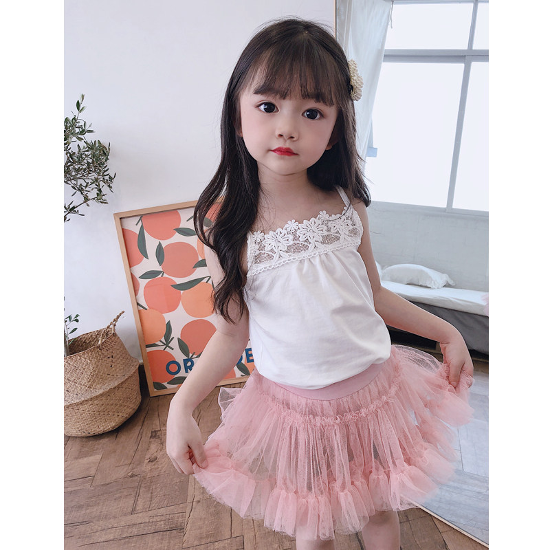 Girl wears outside the vest wearing baby child summer thin cotton small sling coat children