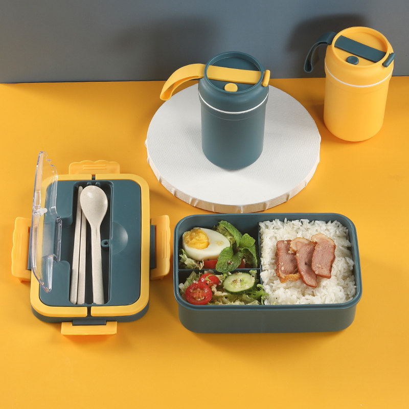 Separated Lunch Box Office Work Students Can Microwave Oven Heating Day Style Lunch Box Sub with meal kit Meal Kit-Taobao