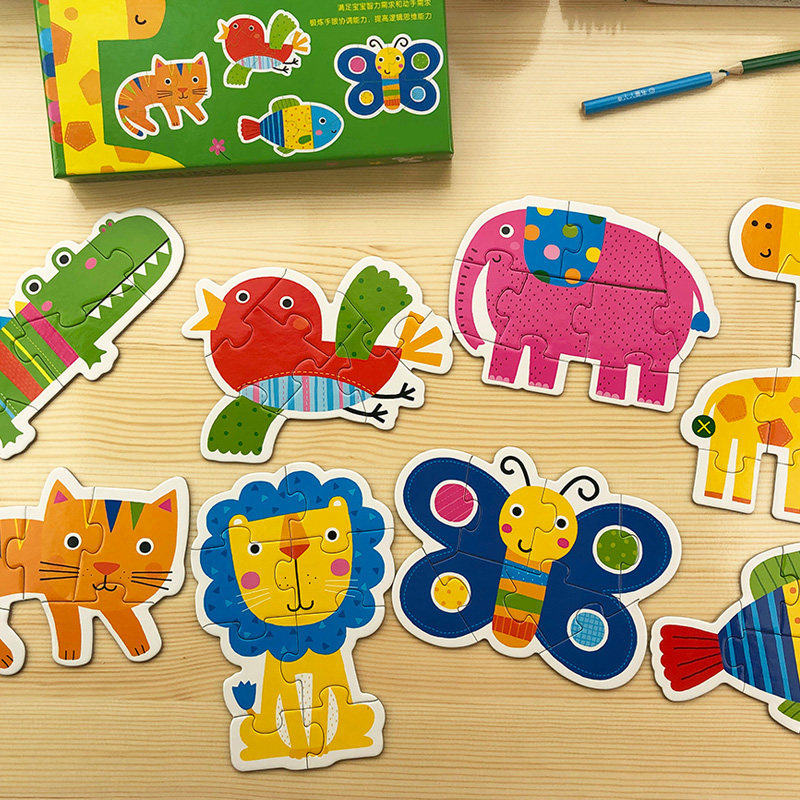 Pairing jigsaw puzzle game 2 young children 3 Puzzle Force 4 Year Old 6 Boy Girl Moving Brain Pintu Early Teach a large piece of paper toy