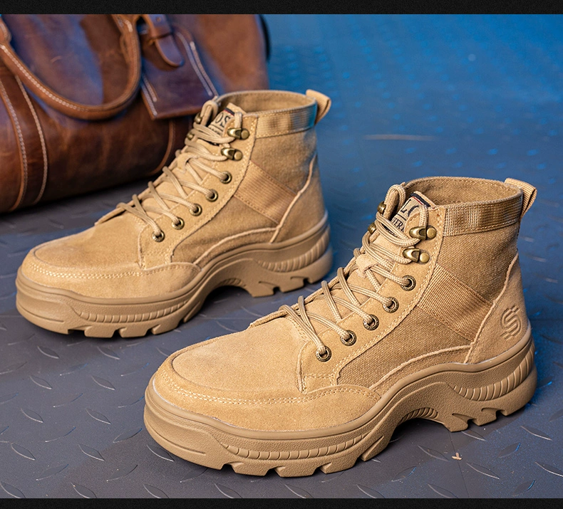 Labor protection shoes for men in autumn, anti-smash and puncture-proof men's shoes, steel toe caps, breathable welding steel plate construction site old insurance work shoes