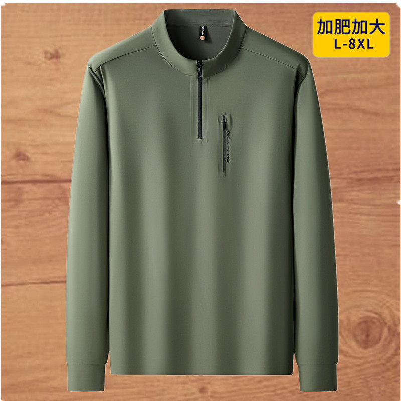 Military Style Sports Stand-Up Collar Long-Sleeved T-Shirt for Men 2026 Autum New Product Large Size Army Green Half-Zip Casual Sweatshirt Military Style Sports Stand-Up Collar Long-Sleeved T-Shirt for Men 2026 Autum New Product Large Size Army Green Half-Zip Casual Sweatshirt