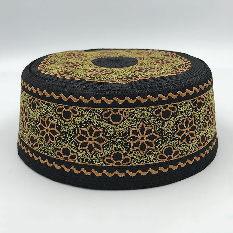 Worship cap men's new back cap flat top round side hat performance hat orange blossom yellow line back to Saudi Arabia back hat