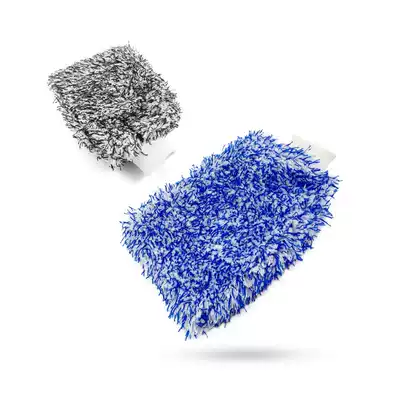 Car wash gloves foam car beauty does not hurt the paint body foam bear paw microfiber double-sided velvet car wipe cloth