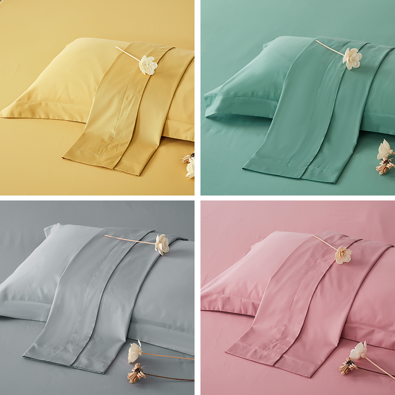 Class A pure cotton pillowcases a pair of solid color single pillow hotel pillowcases 2 pillow core inner sleeves