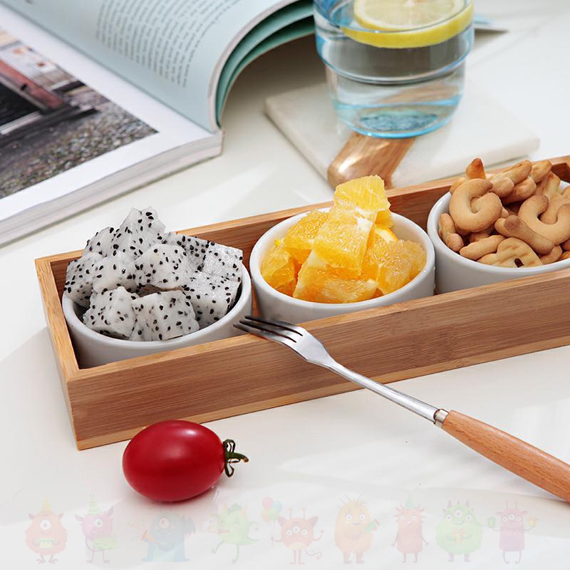Nordic household ceramics snack dried fruit snacks fruit platter pastry KTV snack plate frame dried fruit tray