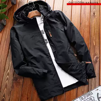 Jacket Men's casual autumn and winter loose large size jacket Joker waterproof outdoor assault jacket thin sports windbreaker