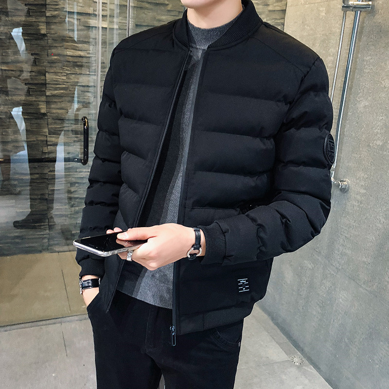 构街秋冬季潮流棉服男韩版修身潮男棉衣冬季保暖棒球领上衣男外套