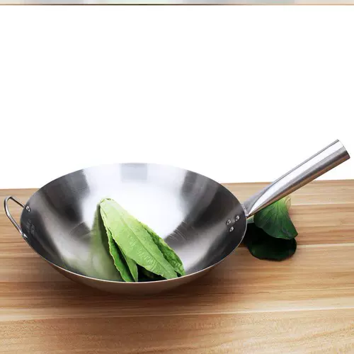 Интегрированная коммерческая коммерческая коммерческая крупная крупная крупная крупная из нержавеющая сталь круглый дно -фрид -кастрюль, не -старичная кастрюля, портативная перемешивание