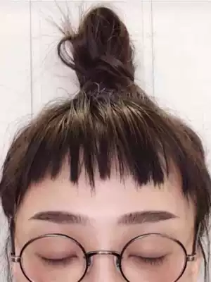 Fake bangs female natural forehead dog gnawing bangs fake bangs female natural lifelike bangs female natural forehead