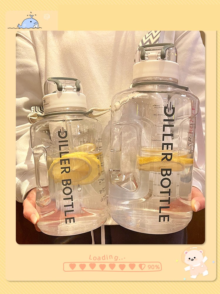 Pier Mound Bucket Water Glass Large Bucket Super Large Water Glass Net Red Drinking Bucket Summer Oversized Giant Girl Fitness Cup 2022