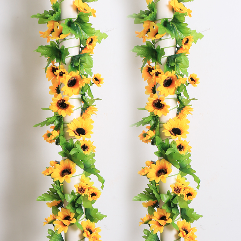 Air Conditioning Pipe Decoration Shelter Emulation Sunflower Tree Vines Warm Windpipe Piping Embellished Gas Piping Water Heater Hang
