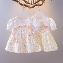Summer baby dress Summer girl dress girl dress summer gas crushed flower dress cute
