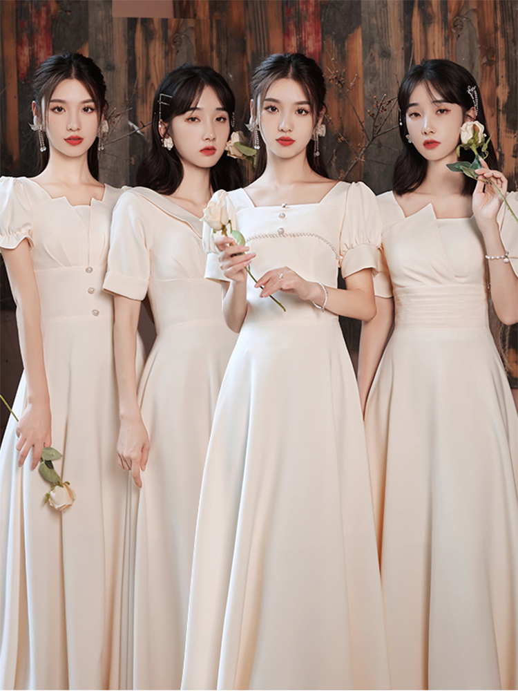 51 Attending Wedding Dress Adults Gift Dresses Women High School Girls Skirts 18-year-old Sisters Skirt Bridesmaids