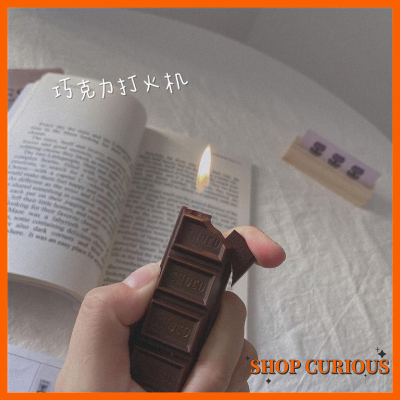(Fantastic Shops) Creative emulated chocolate lighter Inflatable Ins Wind Cute Gift Pendulum