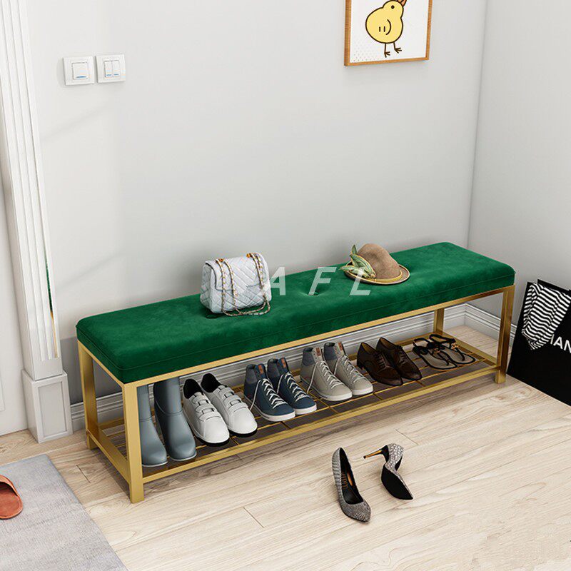 Household changing shoe stool narrow home door shoe store try shoe stool light luxury long bench bed end stool children wear shoe stool 25cm