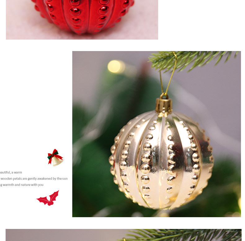 Christmas decorations, irregular-shaped painted Christmas balls, Christmas tree ornaments, accessories, shopping mall ceilings pic 8