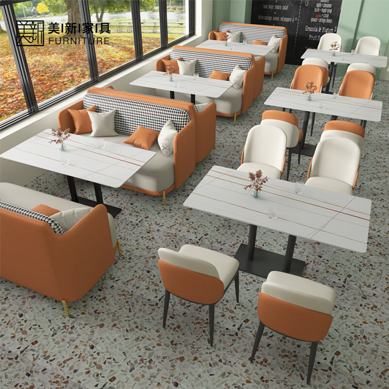 Café Milk Tea Shop Sweet shops West Restaurant Cafeteria Sofa and chairs Sales Department Sofa Rock Plate Table And Chairs Subgroup-Taobao
