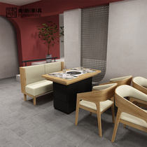 Grilled fish shop roast shop barbecue barbecue wall seat sofa West restaurant tea restaurant hot pot