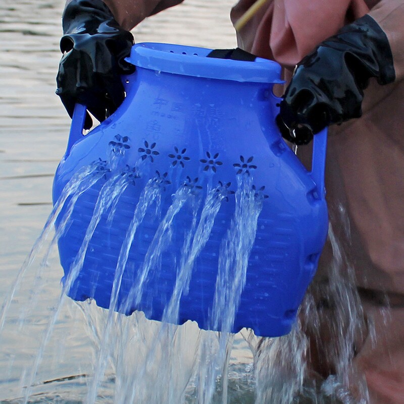 Bamboo-made plastic fish basket thickening basket thicket basket yellow-sized fish fish basket