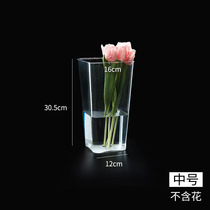 Transparent Acrylic Awakening Flower Bucket Raised Flower Bouquet Vase Plastic Method Flower flower Shop Flower Shop Home Deep Water Flowers Bucket