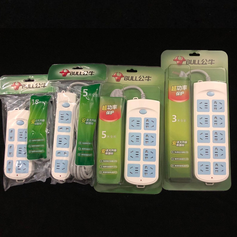 Bull socket panel multi-functional household long-line electric plug-in board multi-functional plug-in plug-in strip