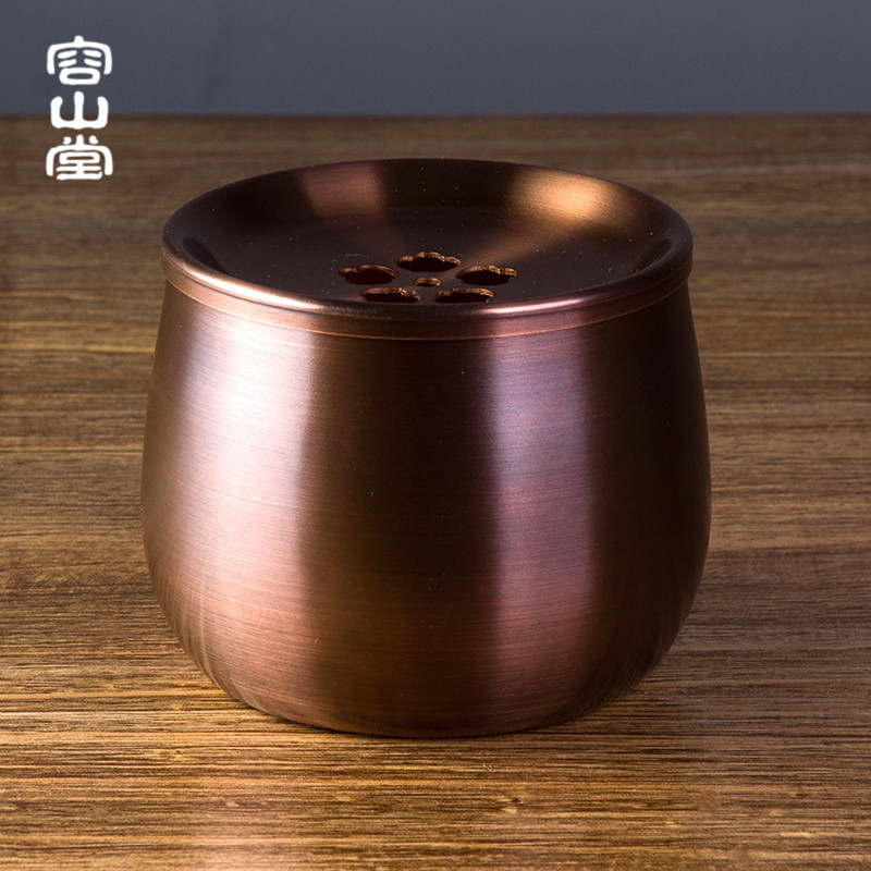 Vatican RongMing boring pure copper built water tea pot bearing large water jar wash to dry wash tea table Japanese tea accessories