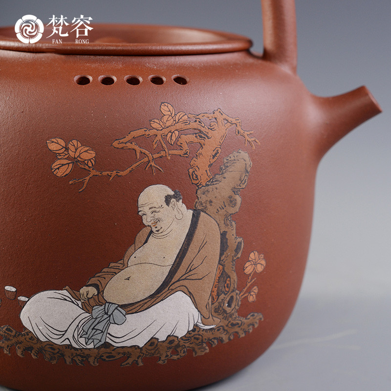 Vatican let view springs are it undressed ore purple clay teapot yixing of pure manual ball hole, boiled tea girder kettle