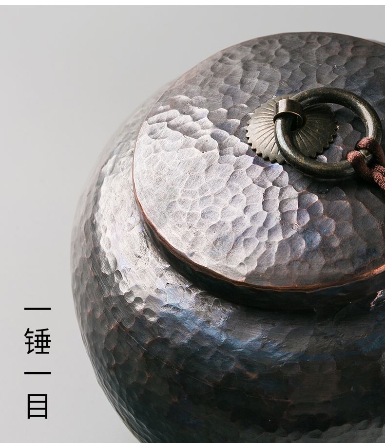 Brahman RongChun metal copper pot of pu 'er tea by hand seal tank storage tank and POTS of tea packaging barrels