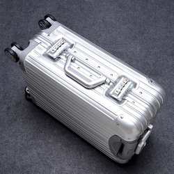 Aluminum frame trolley suitcase male suitcase 20 password box universal wheel women students 24 leather suitcase 28 inches