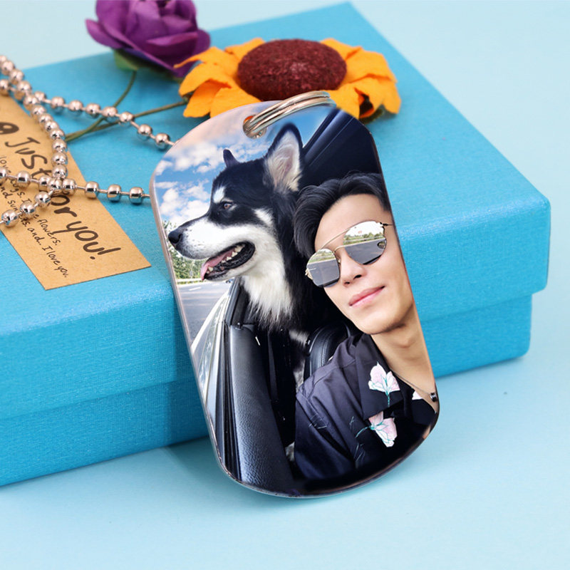 Pet photo custom jewelry dog ​​tag lettering cat tag collar dog tag anti-lost famous brand cat souvenir