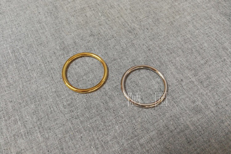 Shabby Garden High-end handmade leather hardware accessories Stainless steel Ring Circle