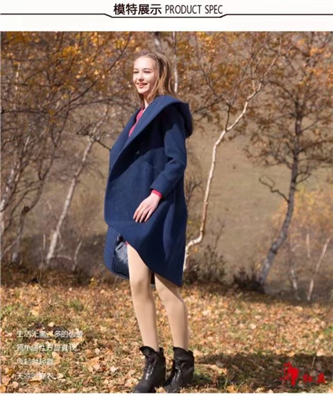 VIVIAN LIU / Hongying G1669301 Áo khoác nữ mùa đông có mũ trùm đầu dài vừa phải - Trung bình và dài Coat