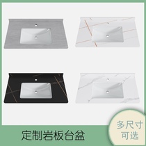 Custom rock plate integrated table basin bathroom counter face basin Single basin semi-embedded wash-face pool washbasin