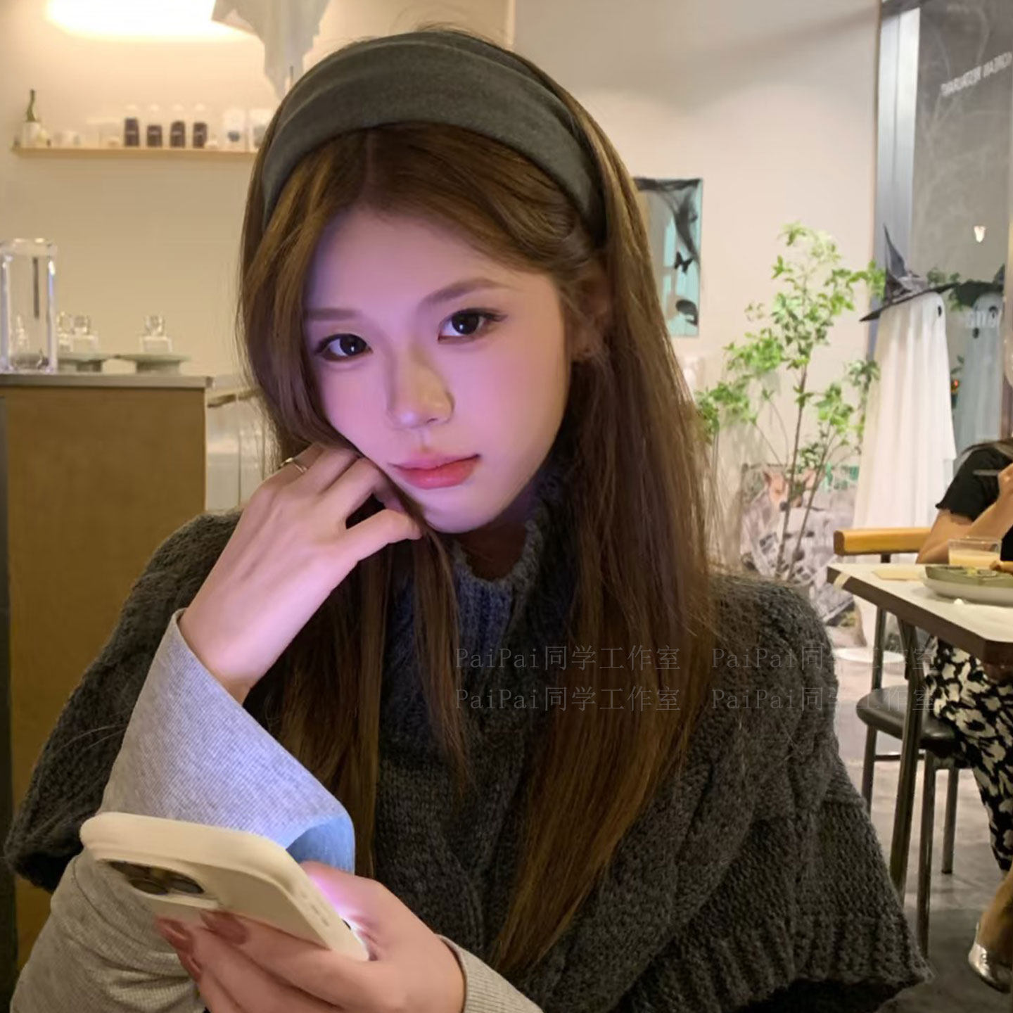 Comfort Zone ~ High-Quality Gray Headband with High Crown, 2026 New Wide-Brim Hair Clip, Plush Headband