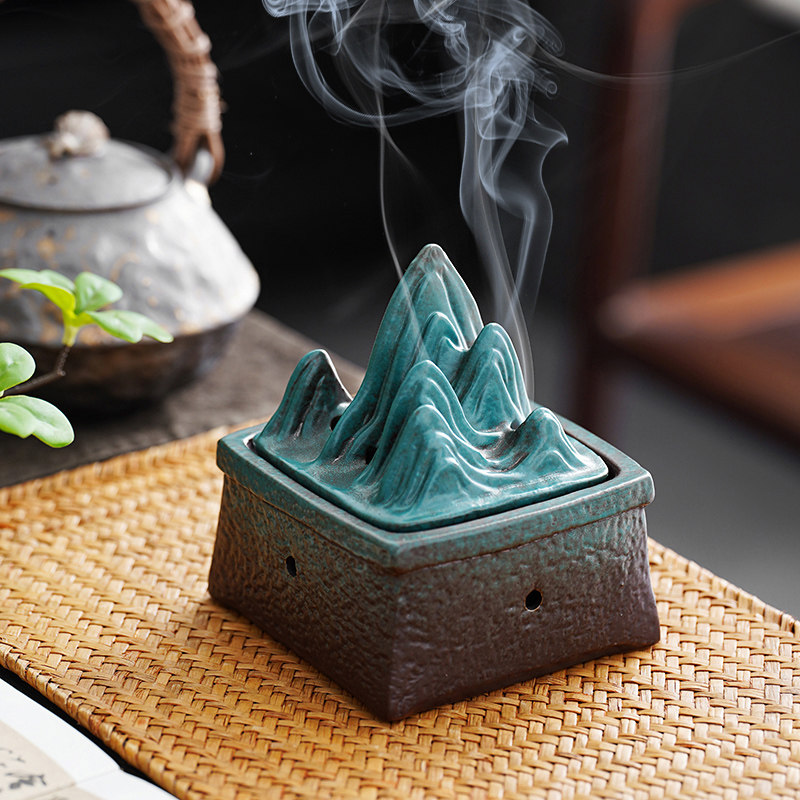 🌿古韵新香：四方禅意博山炉，让家中飘满禅意清香🍃-香熏灯炉/器具