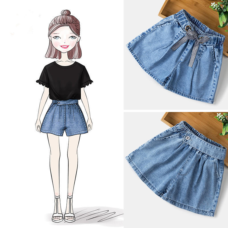Children's Clothing Girl Jeans Shorts Summer New CUHK Tong Han Edition Fashion Thin Shorts Children Loose Shorts-Taobao
