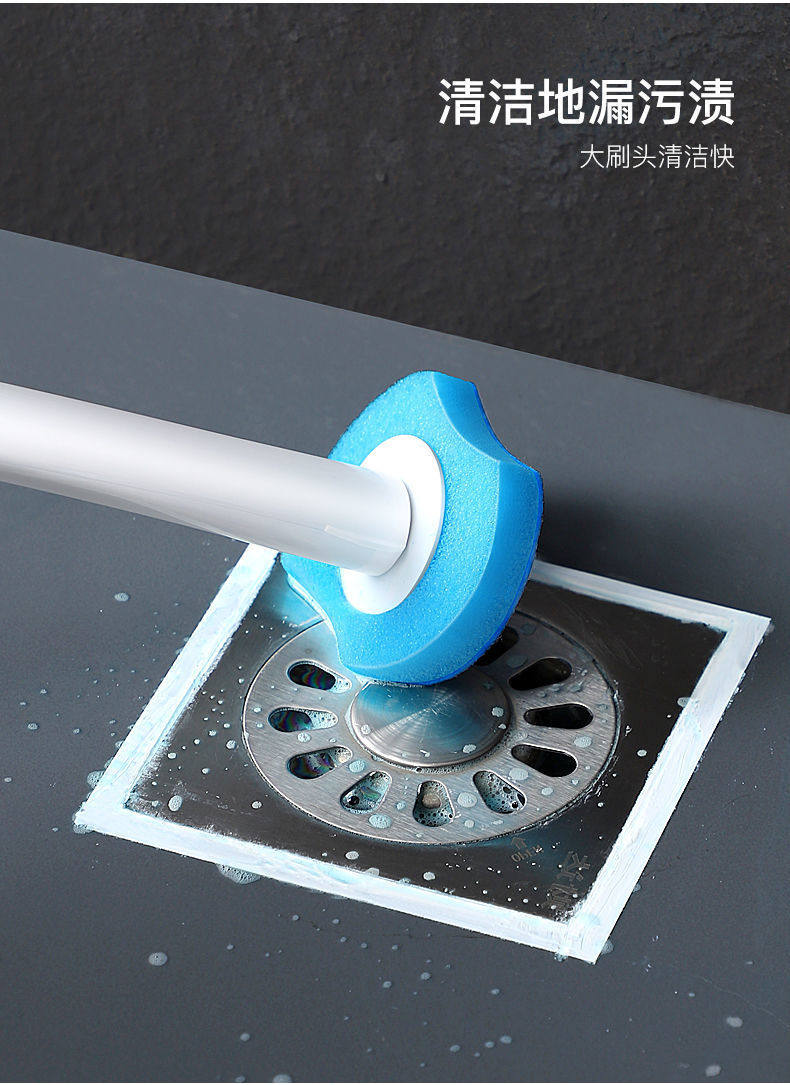 Одноразовые туалет щетки 一次性马桶刷套装无死角长柄家用厕所刷清洁片替换头卫生间免打孔
