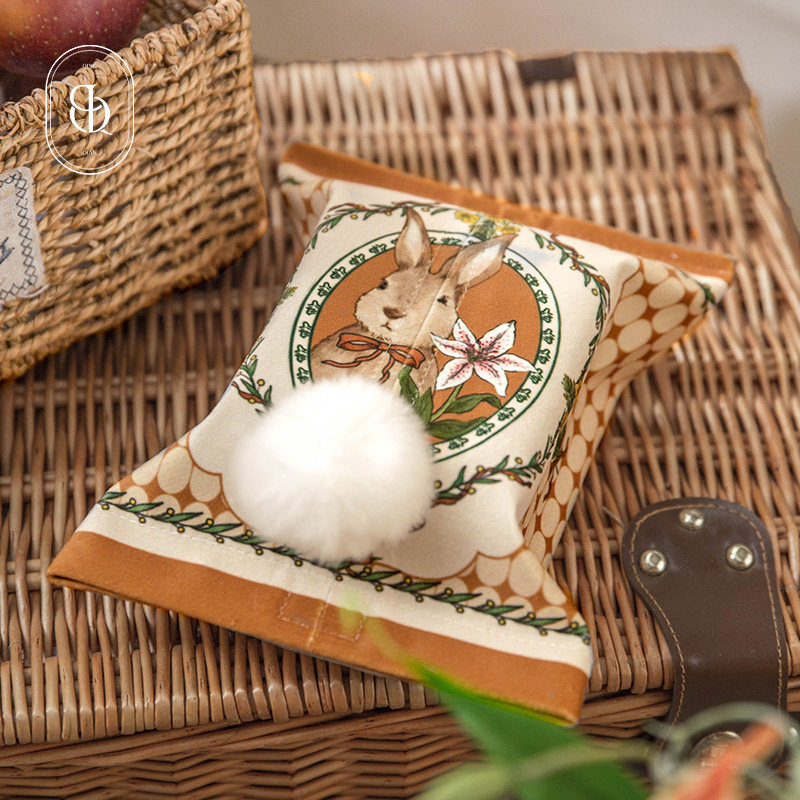 Tutu Garden American Light Luxury Cute Car Tissue Box Living Room Tea Table Tissue Set Household Tissue Bag Pumping Tissue Box