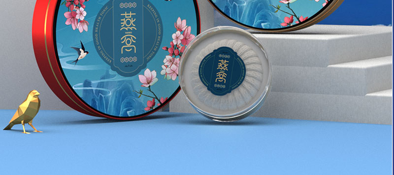 товар из китая 新款干盏燕窝包装礼品盒50克空盒250克圆形金边亚克力可定制现货 Core filled