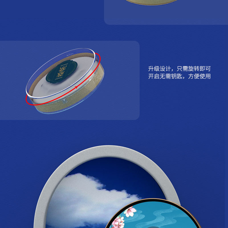 товар из китая 新款干盏燕窝包装礼品盒50克空盒250克圆形金边亚克力可定制现货 Core filled