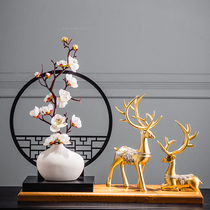 New Chinese living room TV cabinet ornaments Chinese ancient Zen desktop coffee table Entrance wine cabinet Home soft decorations