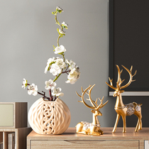 Home living room Modern simple entrance decoration craft products Deer TV wine cabinet Creative light luxury ornaments