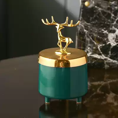 Household living room light luxury creative personality trend fashion Cute girl anti-flying gray with lid Fawn ashtray small