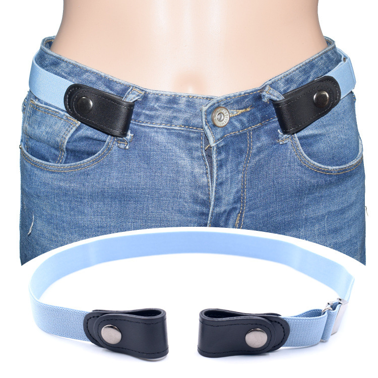 Jean belt with trace resistance men with stealth loose lady without punch decoration in lazy belt