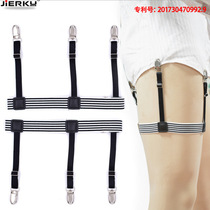 European and American black-and-white strips male and female universal shirt clips elastic adjustable lining non-slip anti-crease anti-slip positive dress